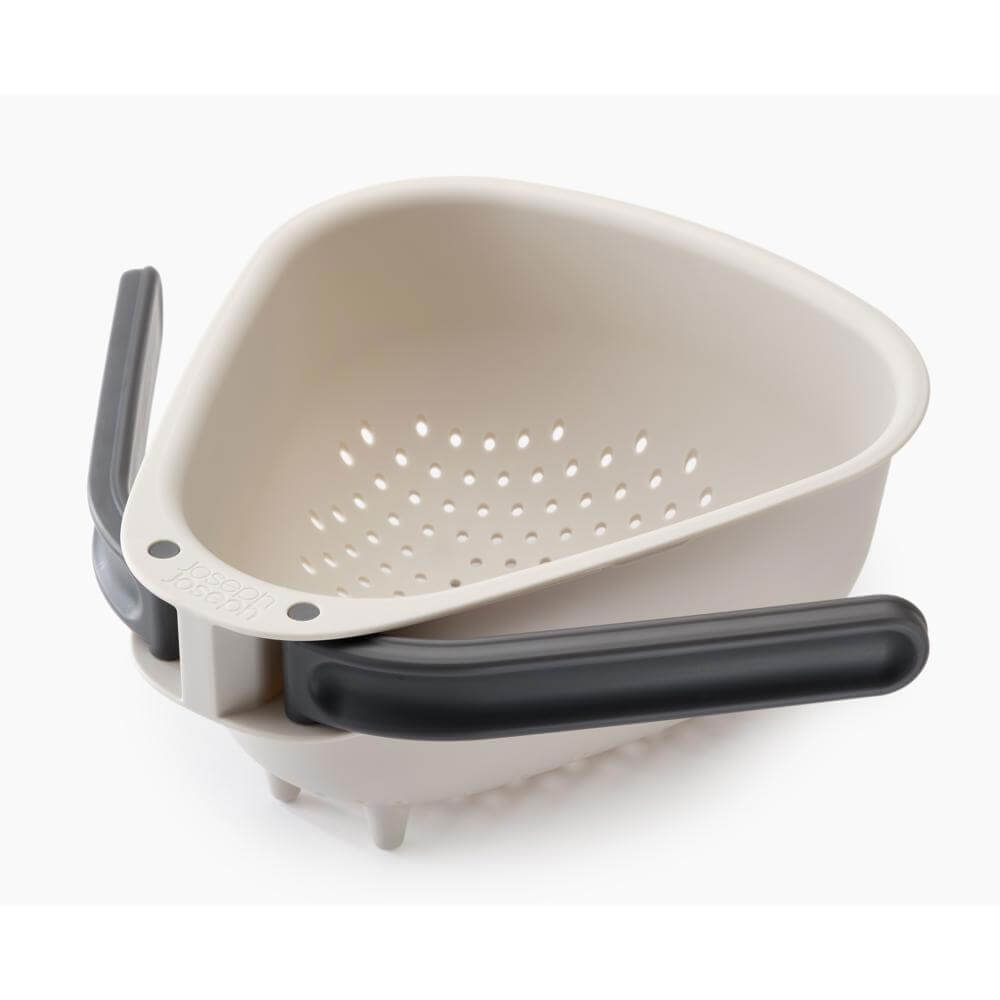 Joseph Joseph Droplet Large White Colander with Folding Handle